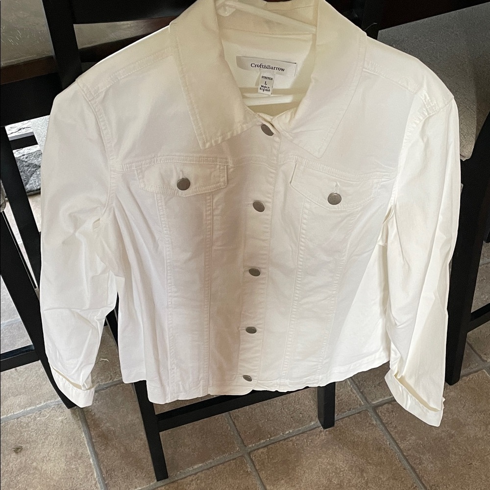 Croft & Barrow Women's Cream Jean Jacket